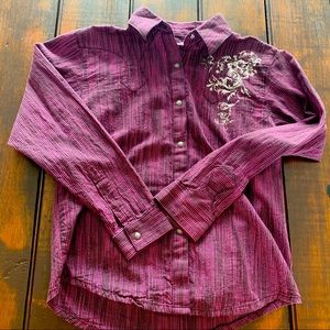 Girls’ XL Wrangler Western button up top